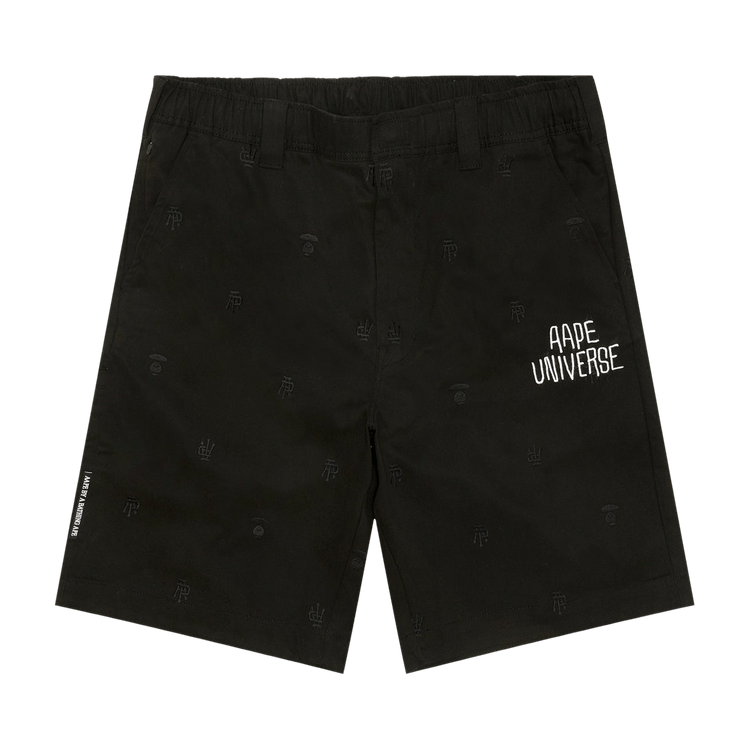 AAPE Unvs Moonface Logo Shorts 'Black'