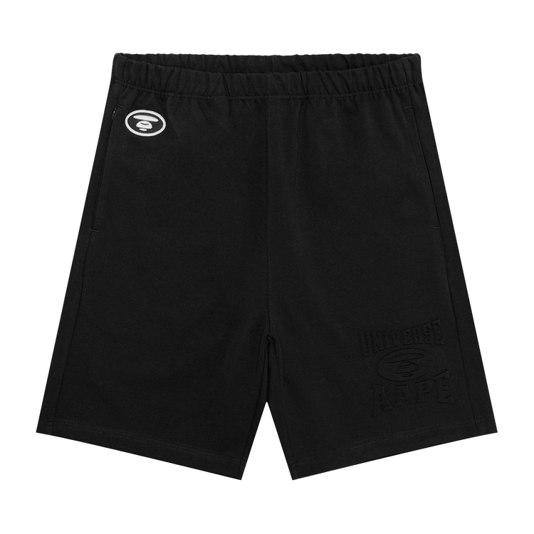 AAPE Unvs Moonface Logo Sweat Shorts 'Black'