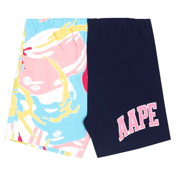 AAPE Panelled Sweat Shorts 'Navy'