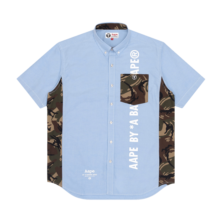 AAPE Camo Panel Shirt 'Blue'