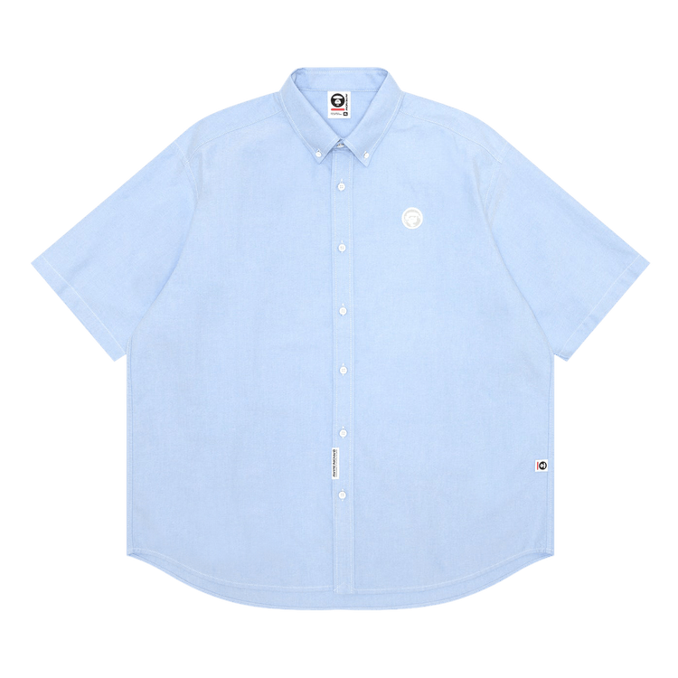 AAPE Now Moonface Logo Short Sleeve Shirt 'Blue'