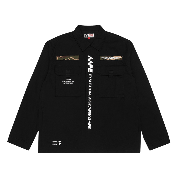 AAPE Logo Work Shirt 'Black'