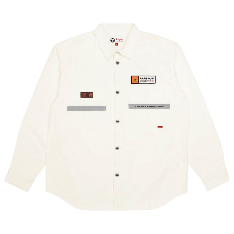 AAPE Logo Patch Shirt 'Ivory'