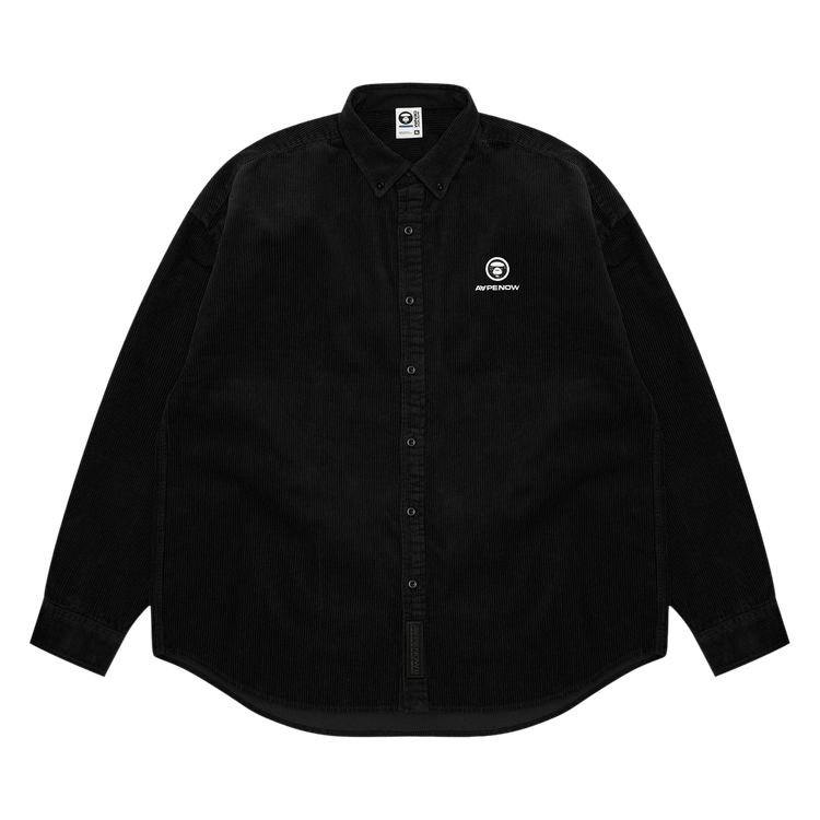AAPE Moonface Logo Long Sleeve Shirt 'Black'