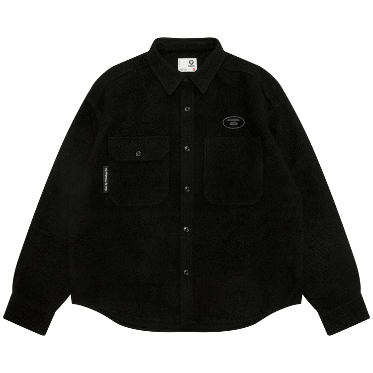 AAPE Moonface Long Sleeve Shirt 'Black'