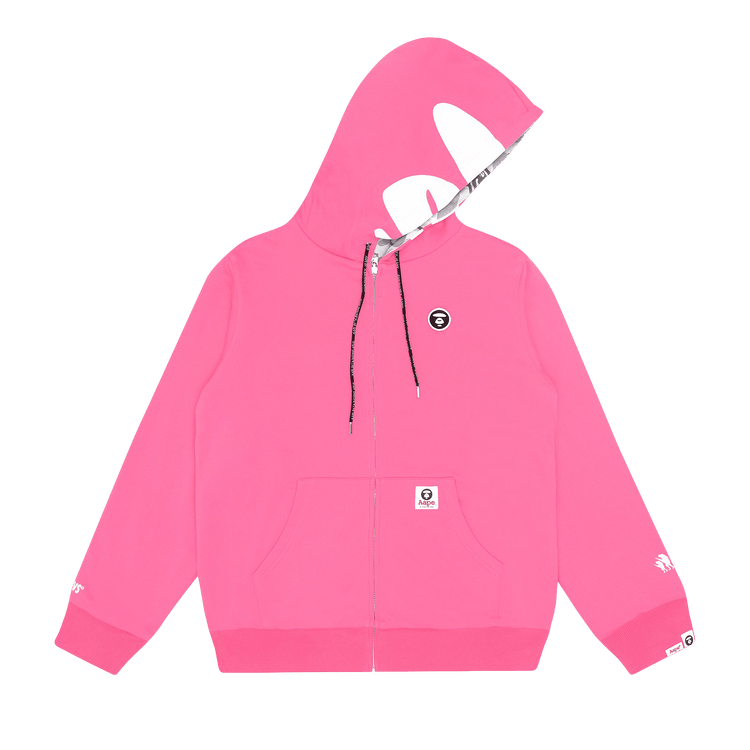 AAPE Moonface Reversible Zip Hoodie 'Pink'