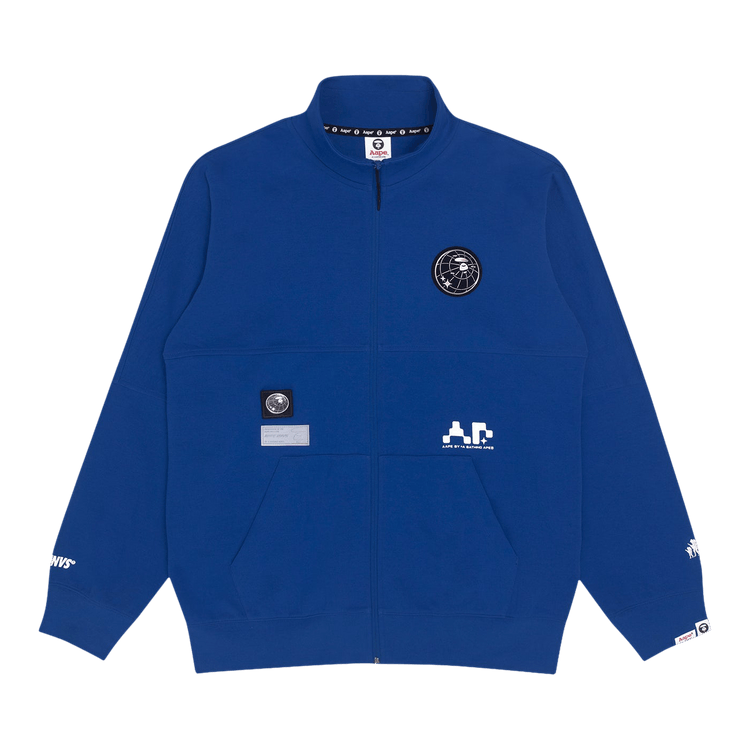 AAPE Logo Zip-Up Sweater 'Blue'
