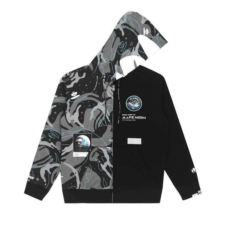 AAPE Logo Zip Hoodie 'Black'