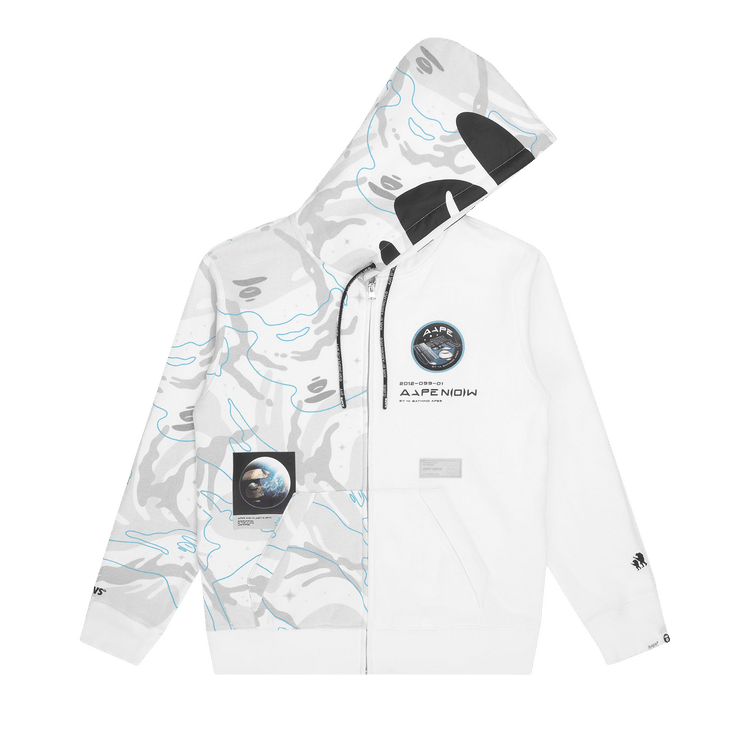AAPE Logo Zip Hoodie 'White'