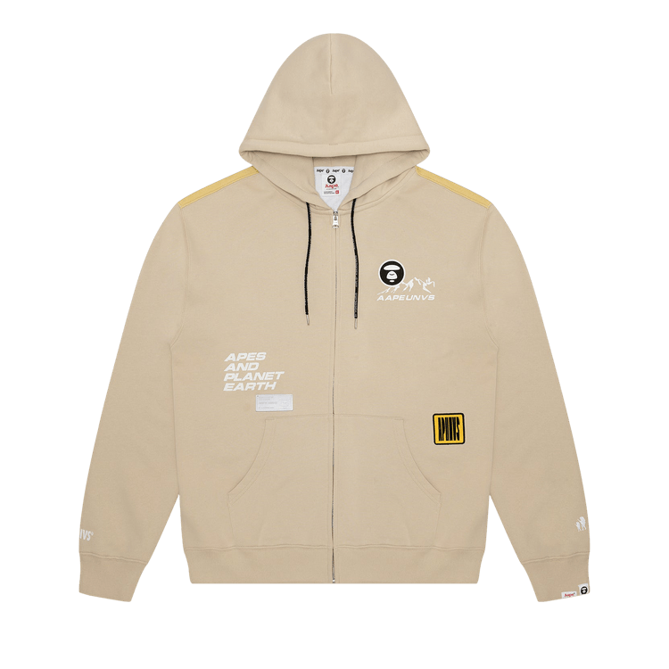 AAPE Back Printed Zip Hoodie 'Beige/Light'