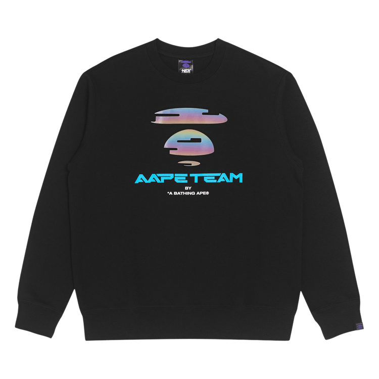 AAPE Moonface Gradient Graphic Sweatshirt 'Black'