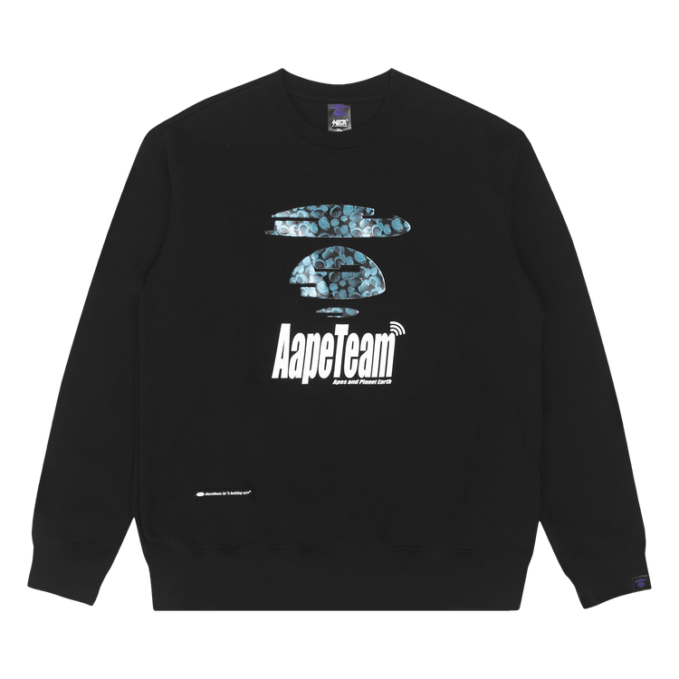 AAPE Moonface Puff Graphic Sweatshirt 'Black'