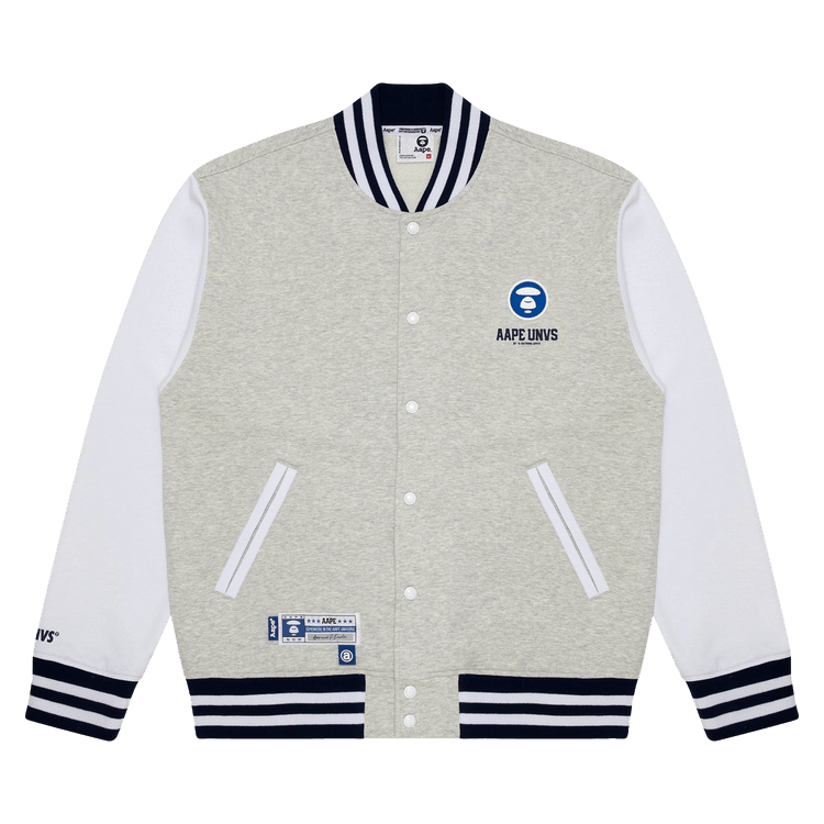AAPE Moonface Patch Logo Jacket 'White/Heather'