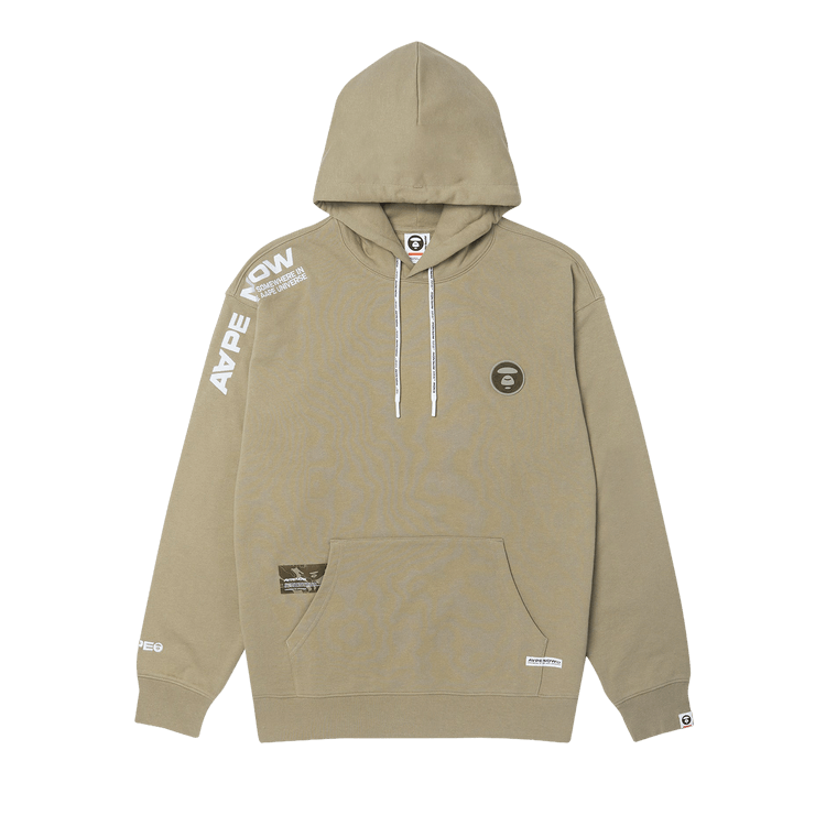 AAPE Moonface Patch Hoodie 'Beige/Dark'