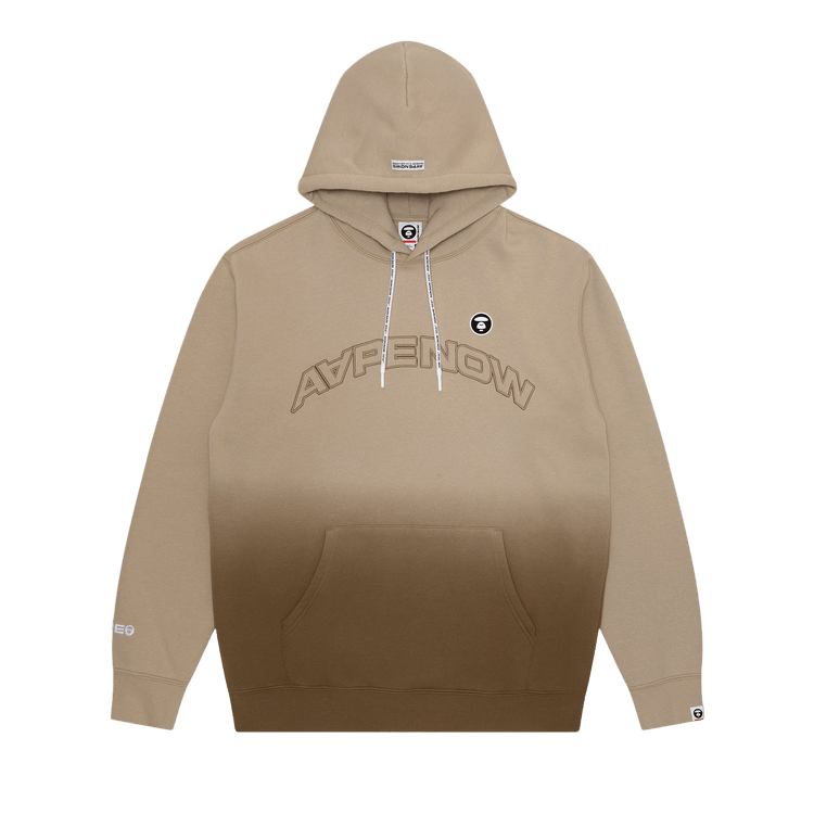 AAPE Moonface Patch Gradient Hoodie 'Beige/Grey'
