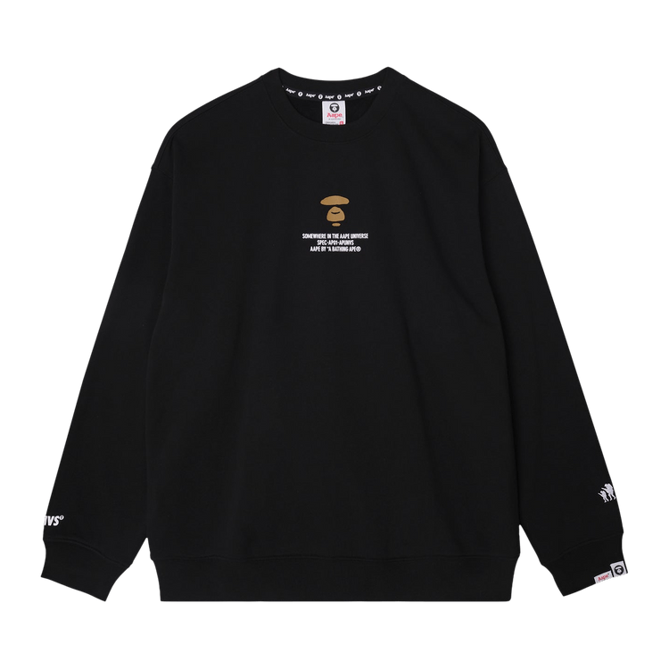 AAPE Moonface Printed Sweatshirt 'Black'