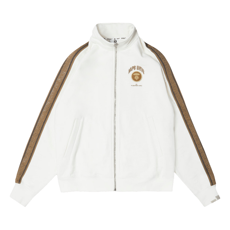 AAPE Moonface Embroidered Track Jacket 'Ivory'