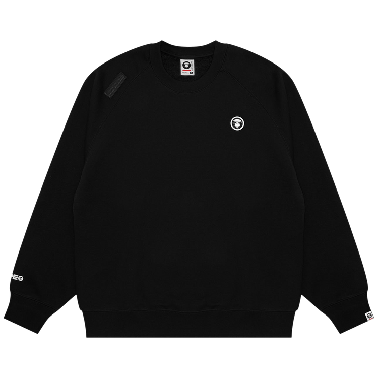 AAPE Moonface Logo Crew Neck Sweatshirt 'Black'