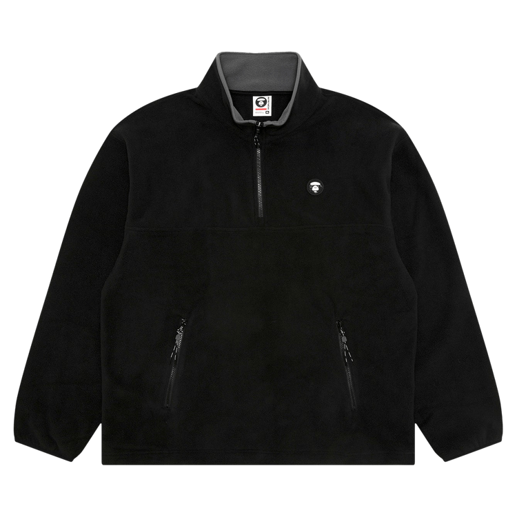 AAPE Now Moonface Half-Zip Sweater 'Black'