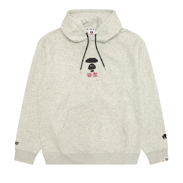 AAPE Unvs Moonface Hoodie 'White/Heather'