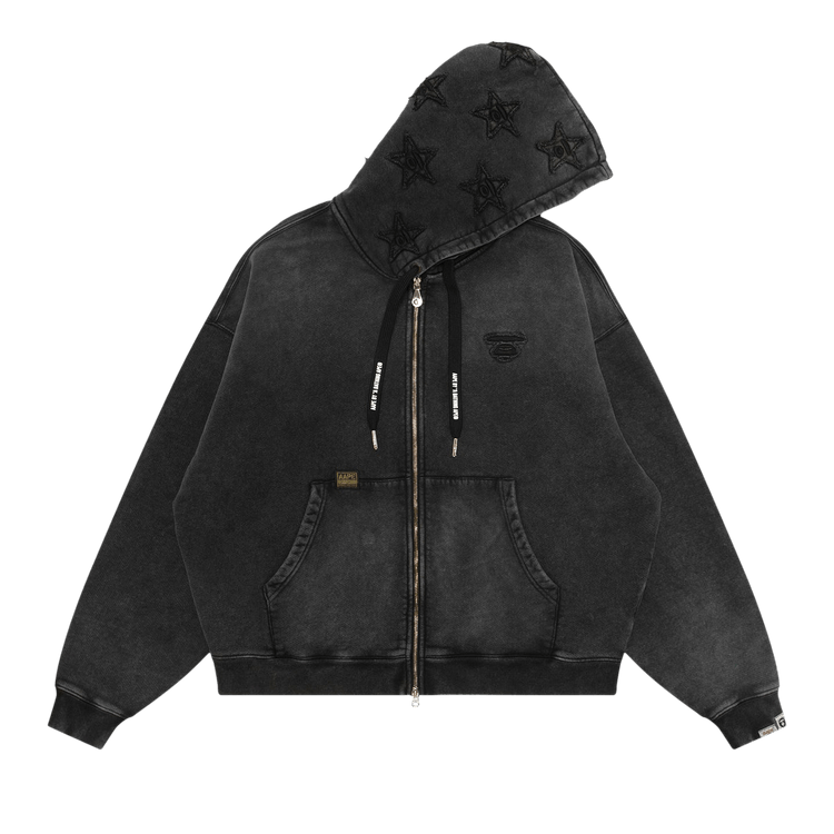 AAPE Moonface Zip-Up Hoodie 'Grey'