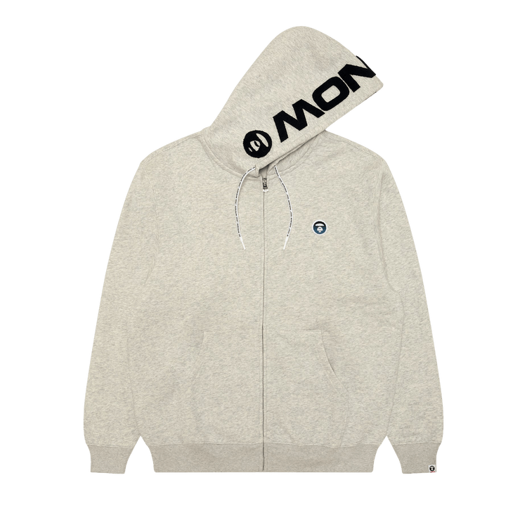 AAPE Now Zip-Up Hoodie 'White/Heather'