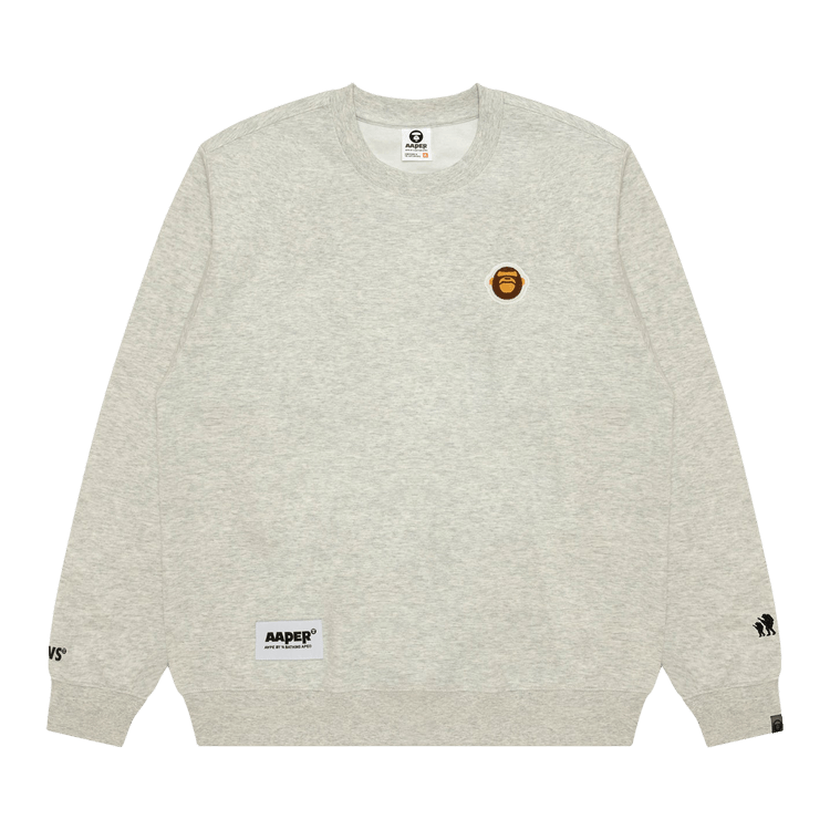 AAPE r Aldo Logo Sweater 'White/Heather'