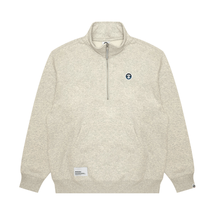 AAPE Now Half Zip Sweater 'White/Heather'