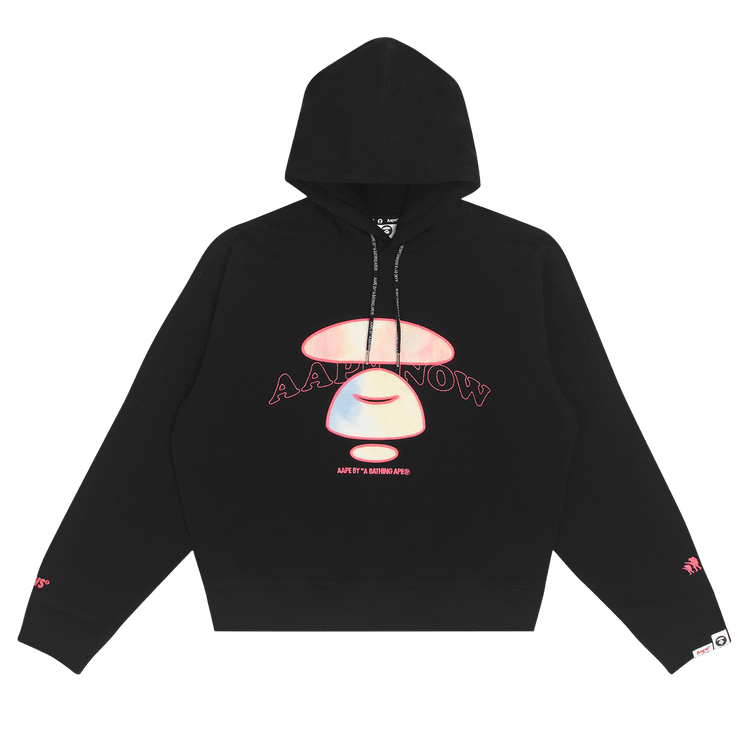 AAPE Moonface Embroidered Hoodie 'Black'