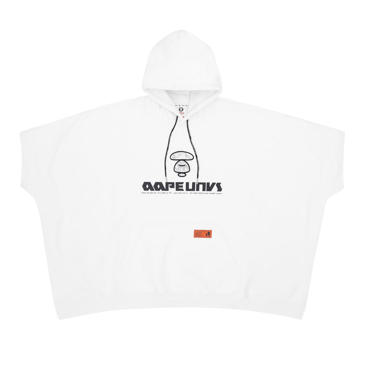 AAPE Moonface Short Sleeve Hoodie 'White'
