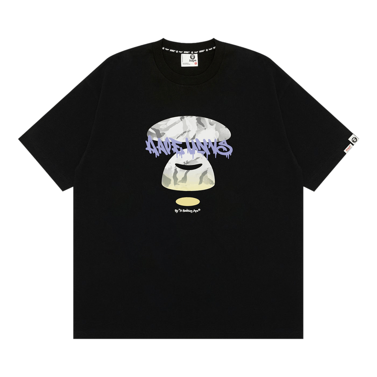 AAPE Unvs Moonface Graphic Tee 'Black'