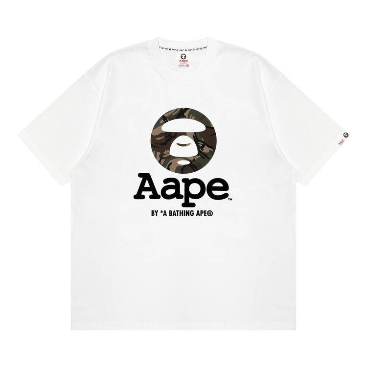 AAPE Unvs Moonface Graphic Tee 'White'