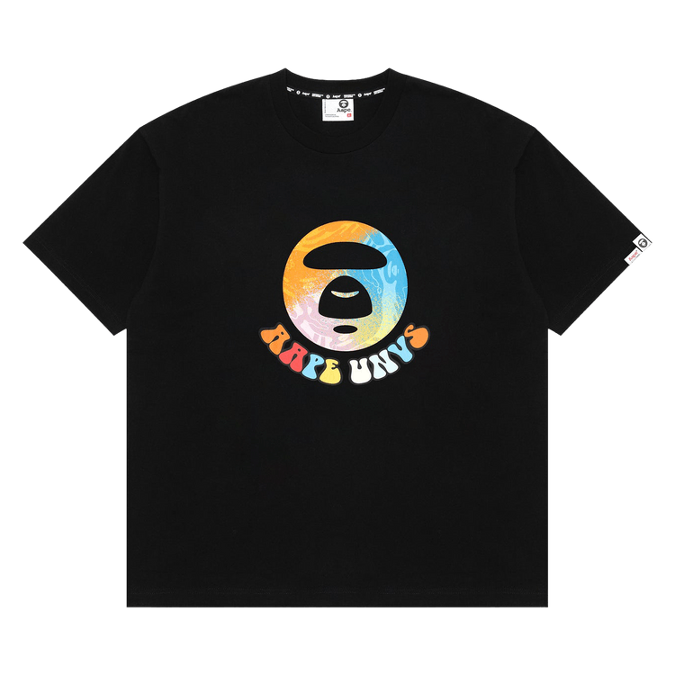 AAPE Moonface Graphic Printed Tee 'Black'