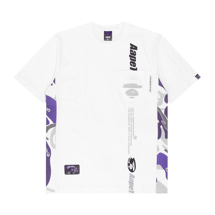 AAPE Moonface Chest Pocket Tee 'White'