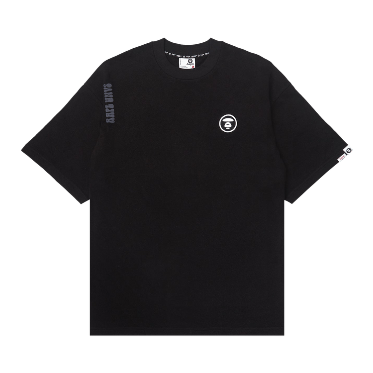 AAPE Moonface Embroidered Jacquard Tee 'Black'