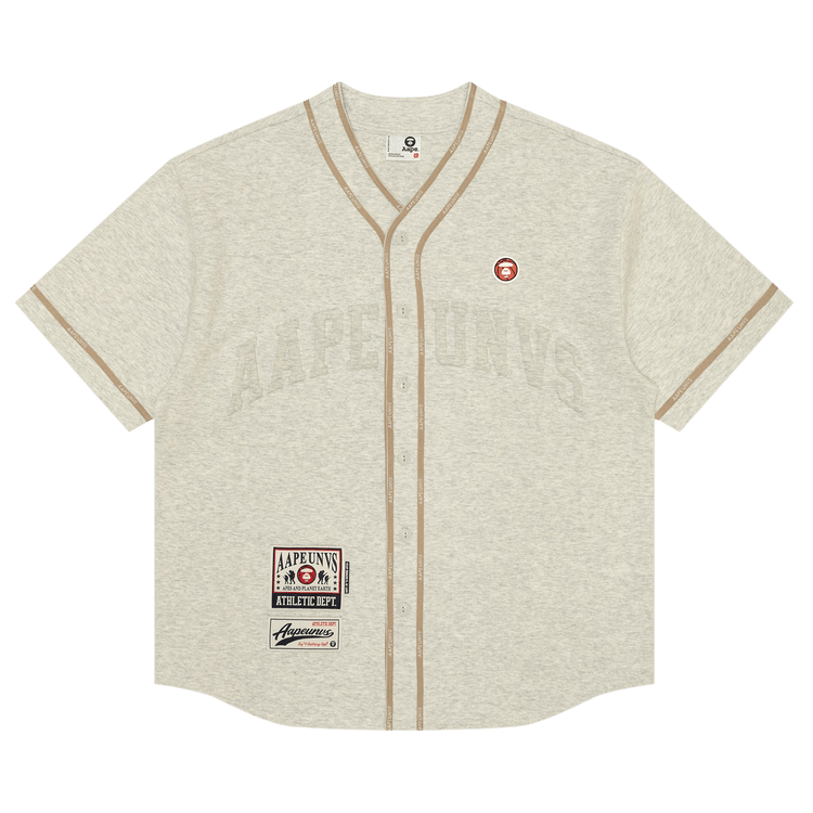 AAPE Moonface Patch Shirt 'White/Heather'