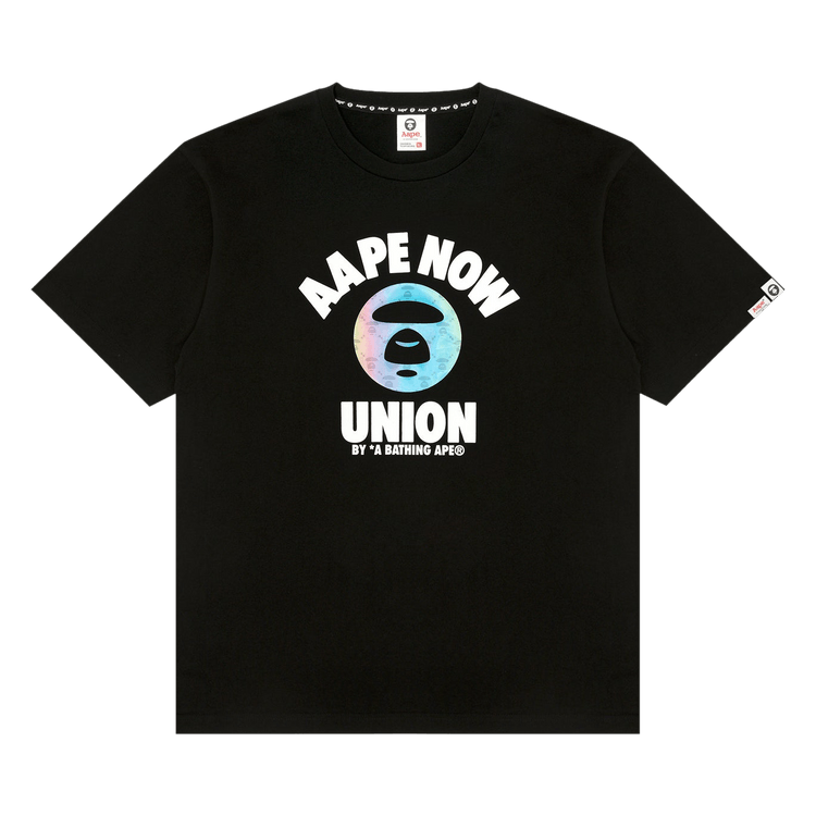 AAPE Moonface Logo Short Sleeve Tee 'Black'