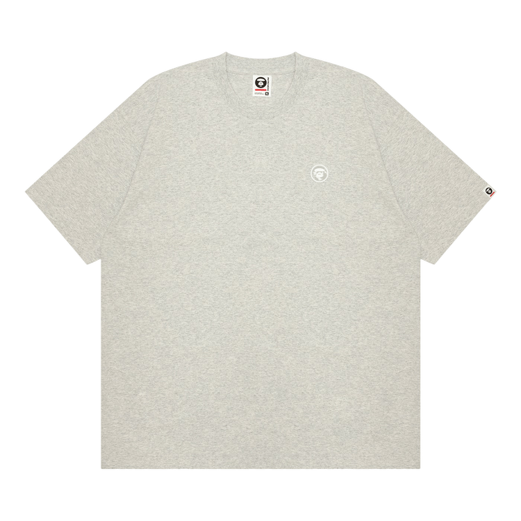 AAPE Now Moonface Logo Short Sleeve Tee 'White/Heather'