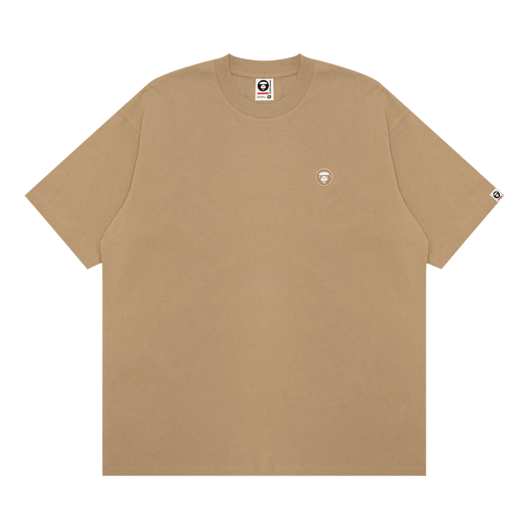 AAPE Now Moonface Logo Short Sleeve Tee 'Beige'