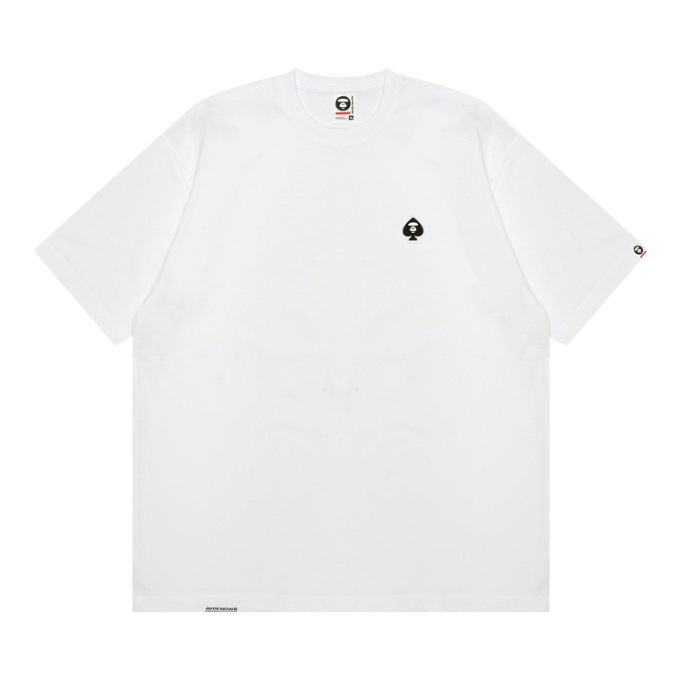 AAPE Now Spades Moonface Logo Short Sleeve Tee 'White'
