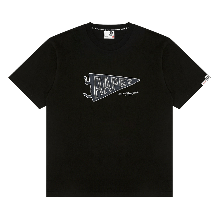 AAPE Unvs Logo Print Tee 'Black'