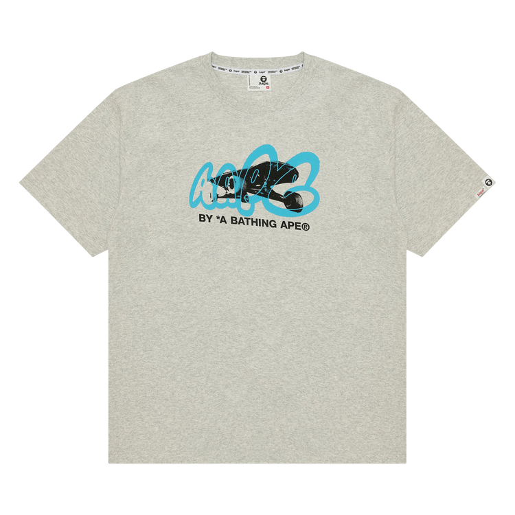 AAPE Logo Graphic Tee 'White/Heather'