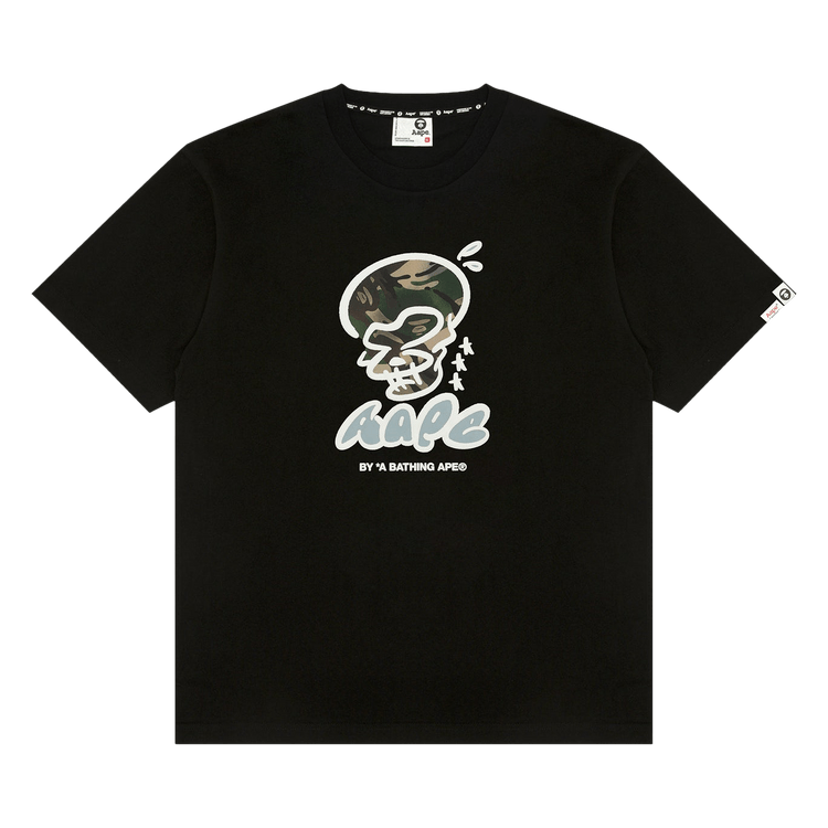 AAPE Unvs Graffiti Skull Graphic Tee 'Black'