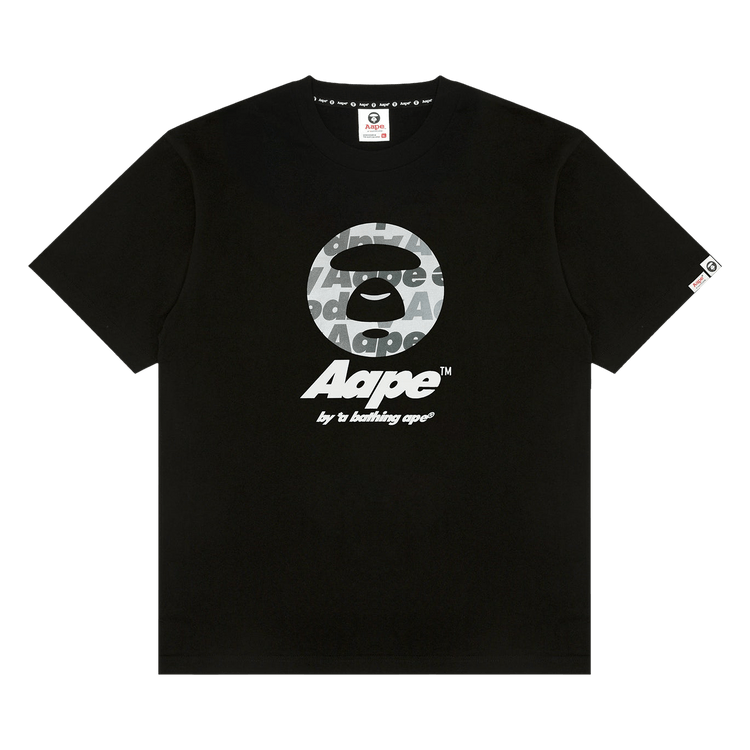 AAPE Moonface Logo Short Sleeve Tee 'Black'