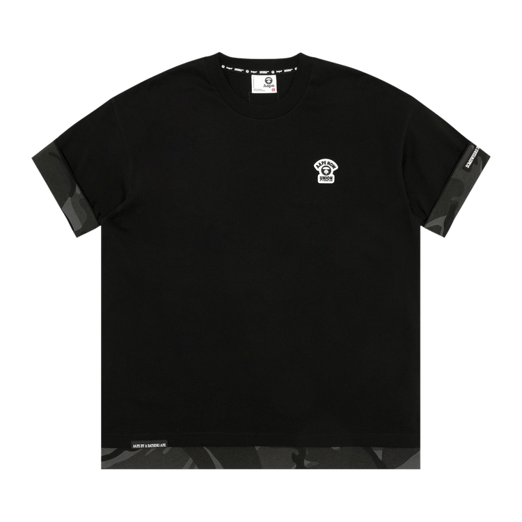 AAPE Now Moonface Logo Short Sleeve Tee 'Black'