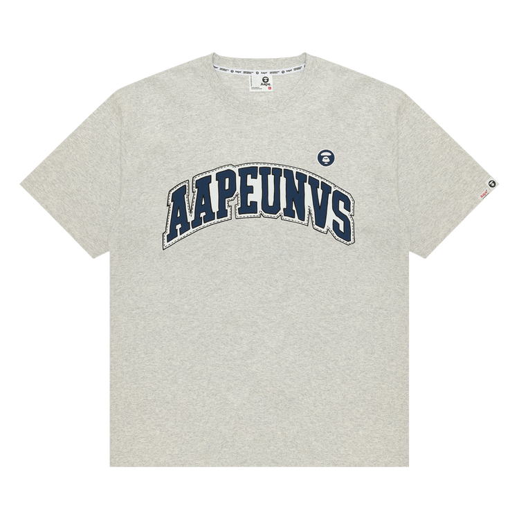 AAPE Unvs Moonface Graphic Tee 'White/Heather'