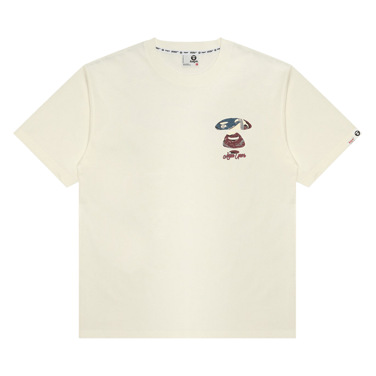 AAPE Unvs Moonface Graphic Tee 'Ivory'