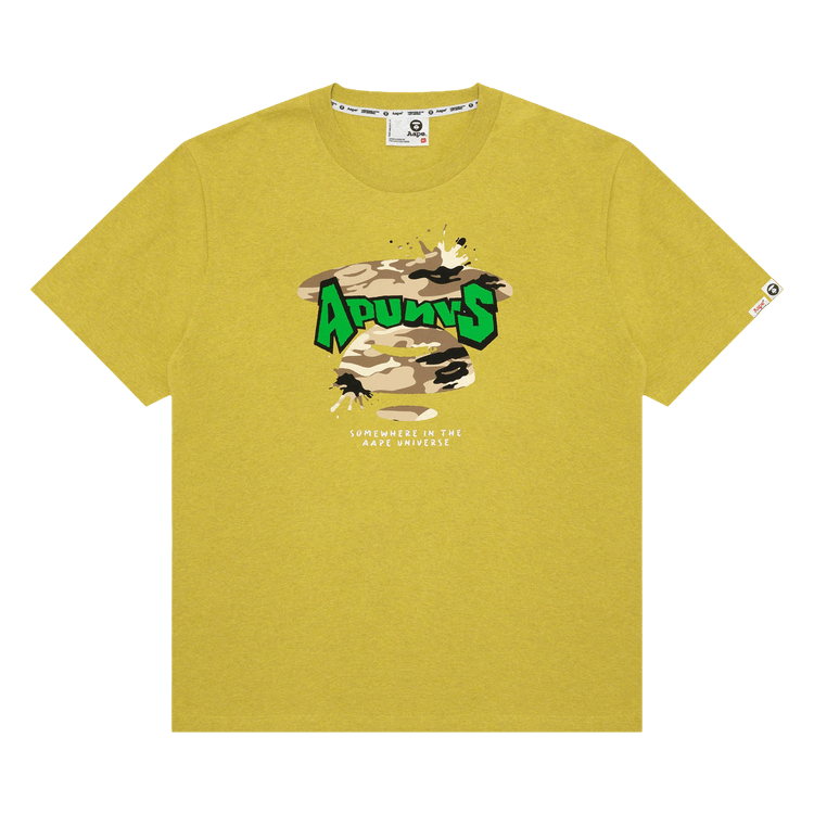 AAPE Unvs Graphic Tee 'Yellow/Heather'