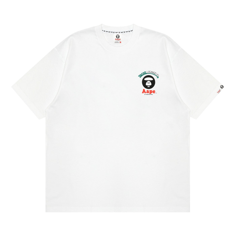 AAPE X Jun Oson Moonface Graphic Tee 'White'