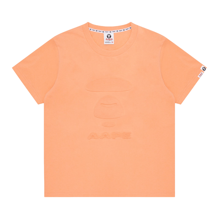 AAPE Moonface Embossed Tee 'Orange/Light'